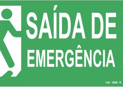 Placa de Sinalização - Saída de Emergência