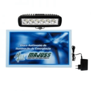 Venda de Bloco Autônomo de Emergência Led18Wcom Bateria 12V em Indaiatuba