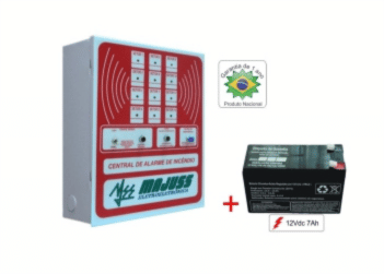 Venda de Kit Central 12 Setores 12Vdc com Bateria 12Vdc 7A em Indaiatuba