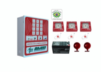 Venda de Kit Central de Alarme com Botoeiras Sirenes e Bateria 12Vdc em Indaiatuba